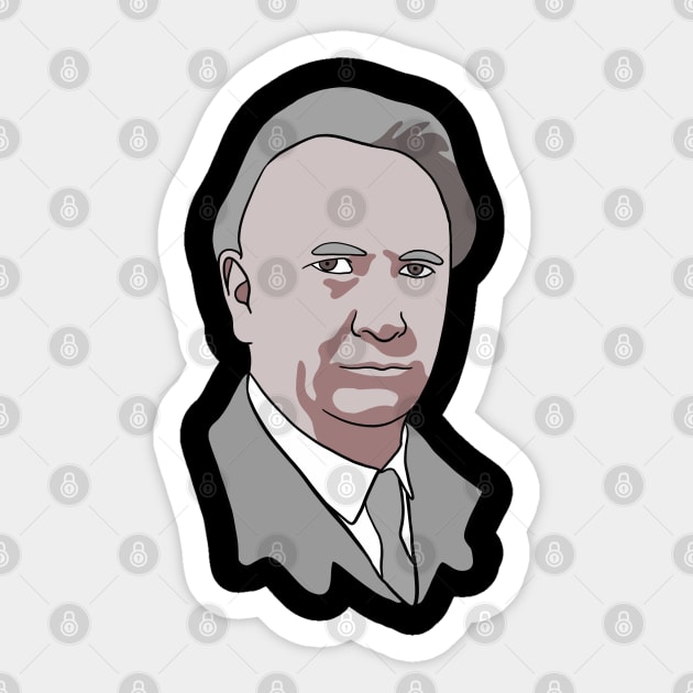 Karl Jaspers Minimal Portrait - Philosophy Sticker by isstgeschichte